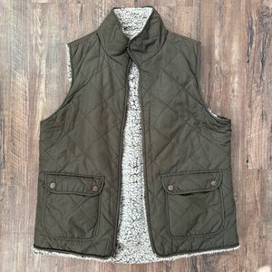 Olive Quilted Women's Vest